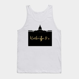 WASHINGTON DC DESIGNER SILHOUETTE SKYLINE ART Tank Top